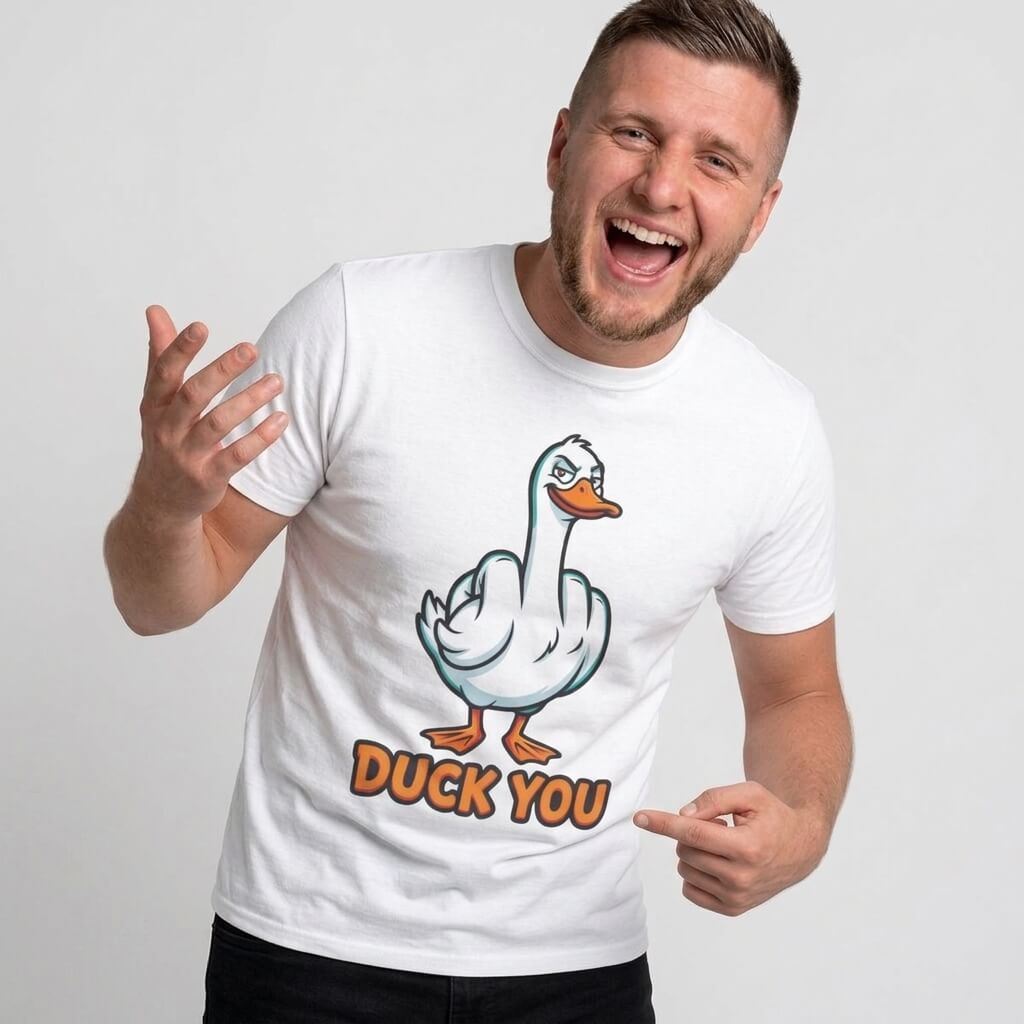 Duck You T-Shirt | Funny Rude Duck Pun Tee - Shit Shirt Club 