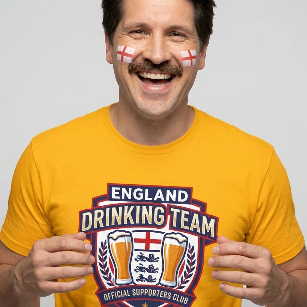 England Football Drinking Team Tee - Shit Shirt Club 
