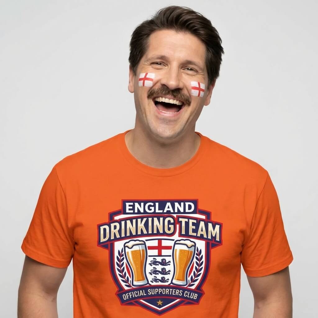 England Football Drinking Team Tee - Shit Shirt Club 