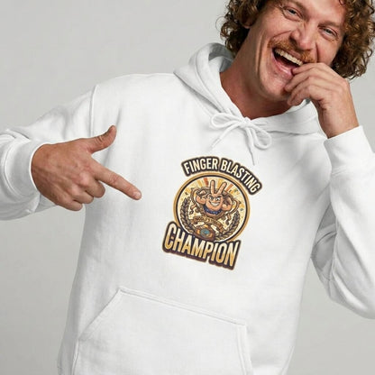 Finger Blasting Champion Funny Hoodie - Shit Shirt Club 