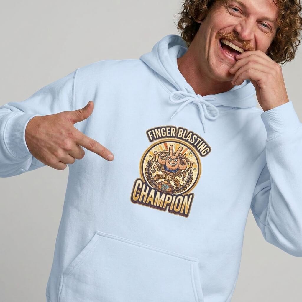 Finger Blasting Champion Funny Hoodie - Shit Shirt Club 