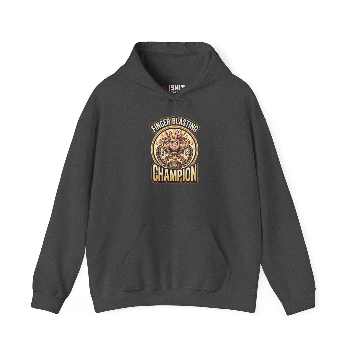 Finger Blasting Champion Funny Hoodie - Shit Shirt Club 
