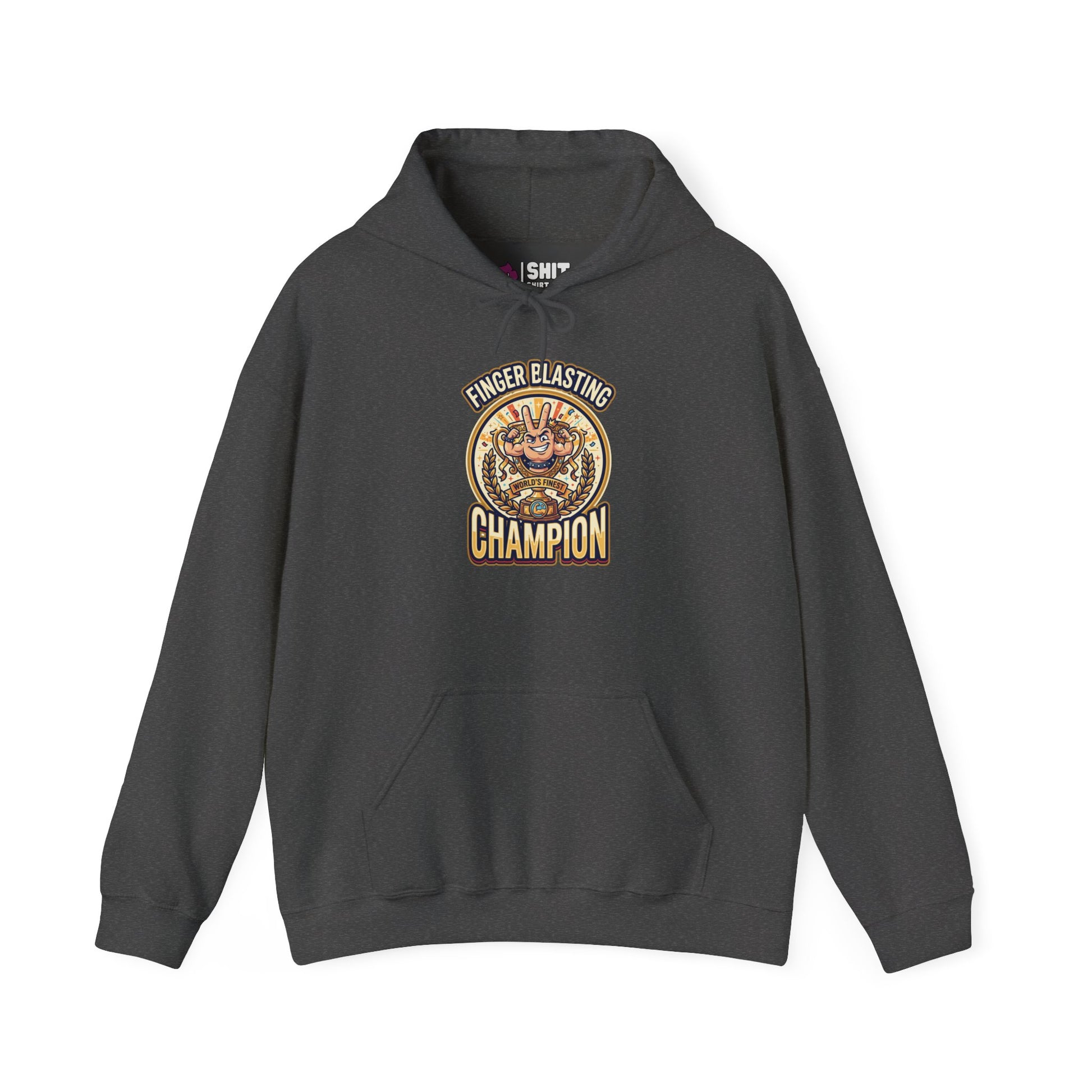 Finger Blasting Champion Funny Hoodie - Shit Shirt Club 