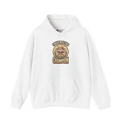 Finger Blasting Champion Funny Hoodie - Shit Shirt Club 
