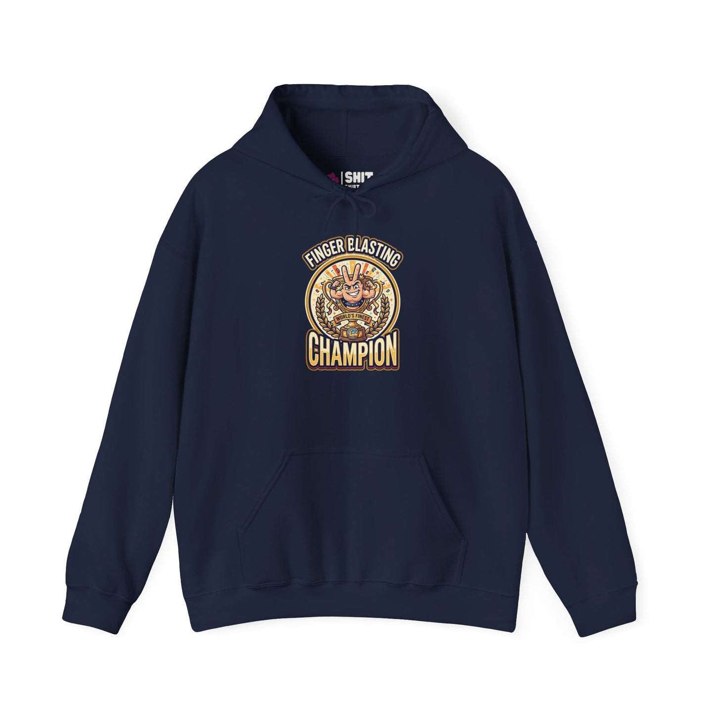 Finger Blasting Champion Funny Hoodie - Shit Shirt Club 