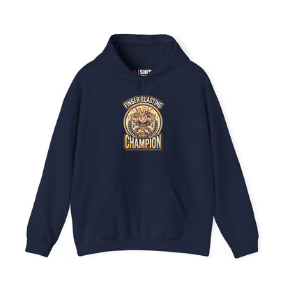 Finger Blasting Champion Funny Hoodie - Shit Shirt Club 
