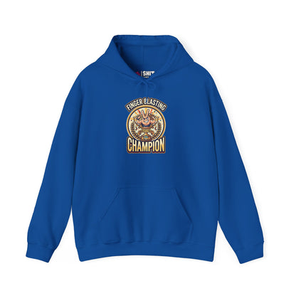 Finger Blasting Champion Funny Hoodie - Shit Shirt Club 