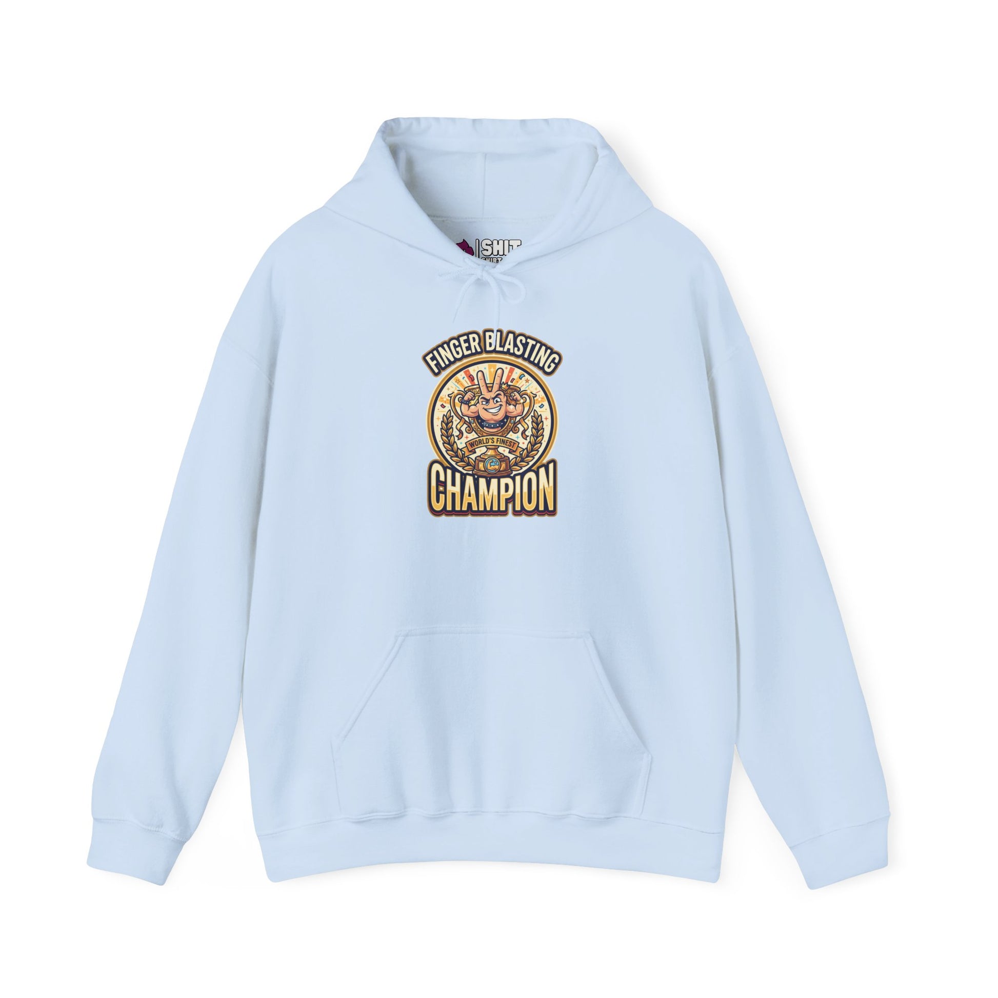 Finger Blasting Champion Funny Hoodie - Shit Shirt Club 
