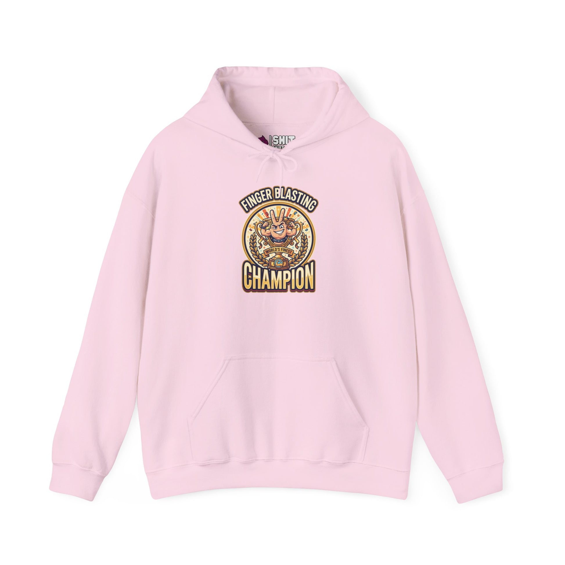 Finger Blasting Champion Funny Hoodie - Shit Shirt Club 