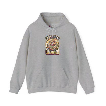 Finger Blasting Champion Funny Hoodie - Shit Shirt Club 