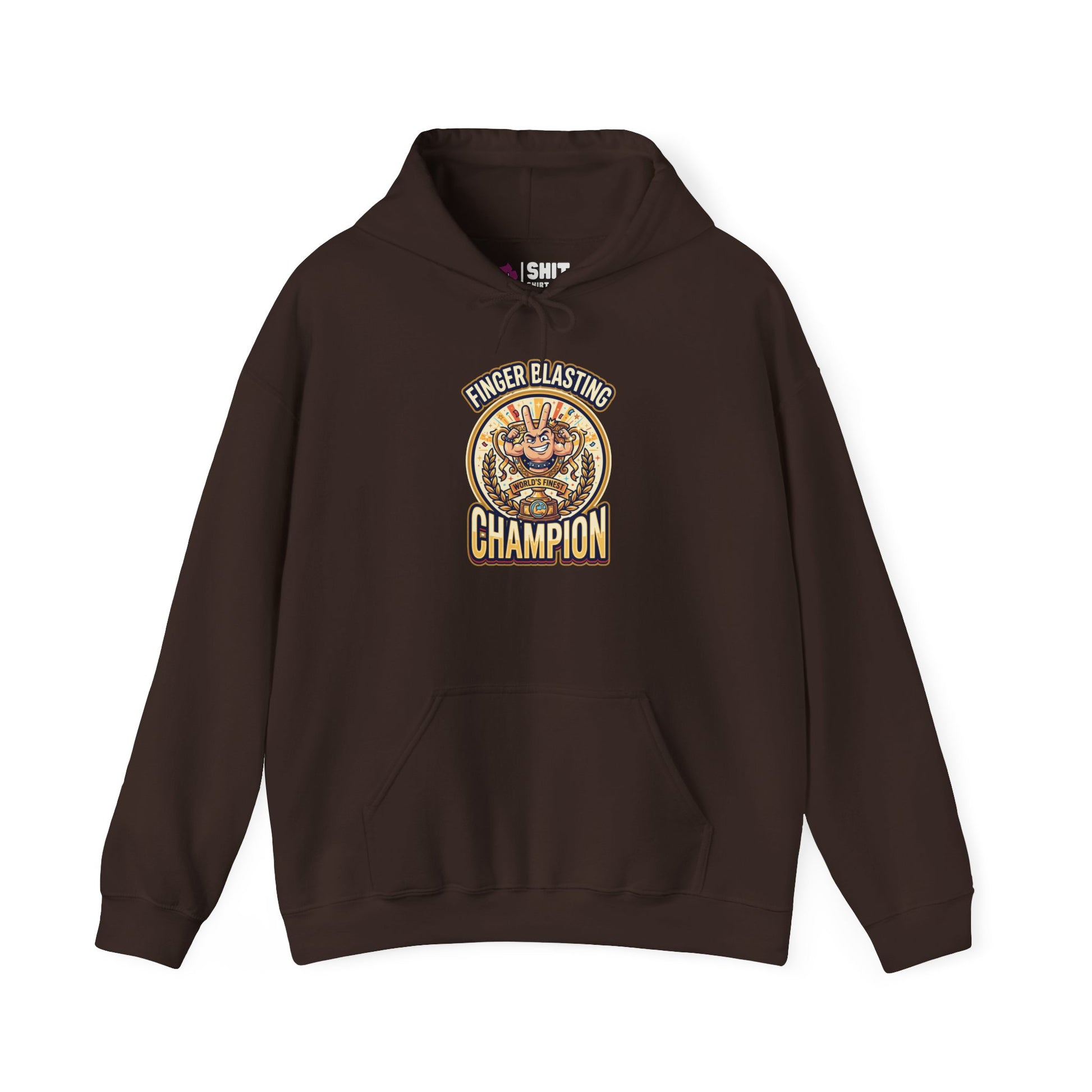 Finger Blasting Champion Funny Hoodie - Shit Shirt Club 