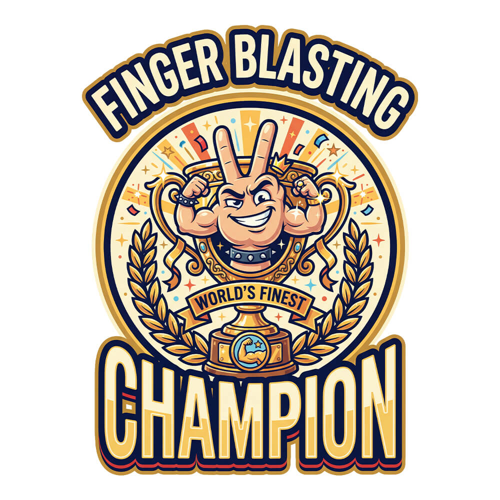 Finger Blasting Champion Funny Hoodie - Shit Shirt Club 