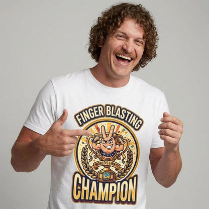 Finger Blasting Champion Stag Do Tee - Shit Shirt Club 