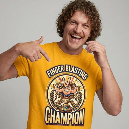 Finger Blasting Champion Stag Do Tee - Shit Shirt Club 