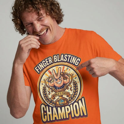Finger Blasting Champion Stag Do Tee - Shit Shirt Club 