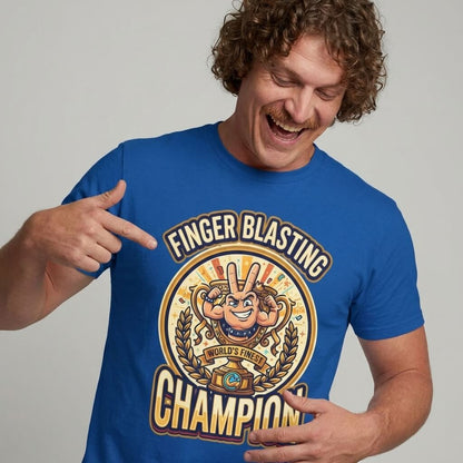 Finger Blasting Champion Stag Do Tee - Shit Shirt Club 