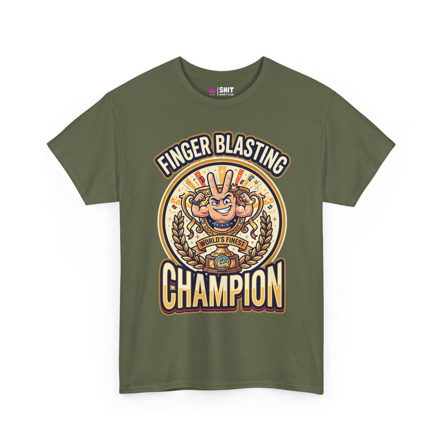 Finger Blasting Champion Stag Do Tee - Shit Shirt Club 