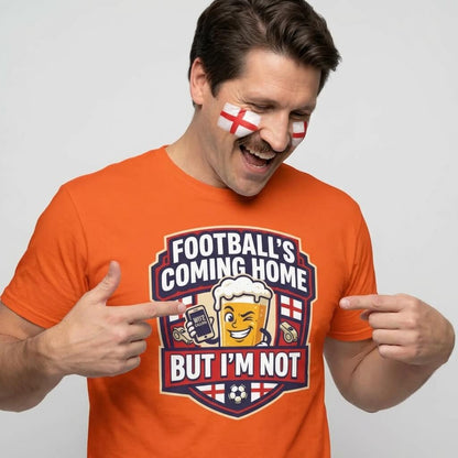 "Football's Coming Home, But I'm Not" Funny England Tee - Shit Shirt Club 