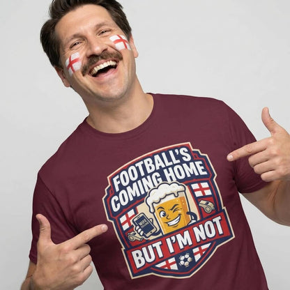 "Football's Coming Home, But I'm Not" Funny England Tee - Shit Shirt Club 