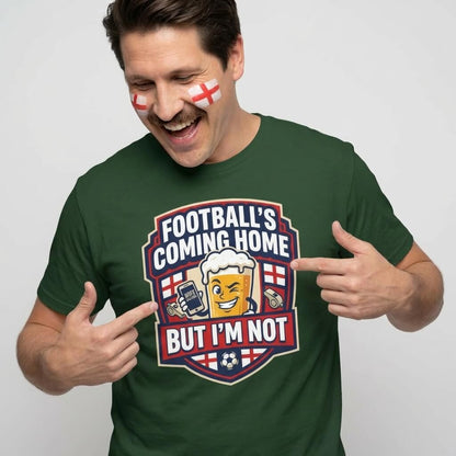 "Football's Coming Home, But I'm Not" Funny England Tee - Shit Shirt Club 