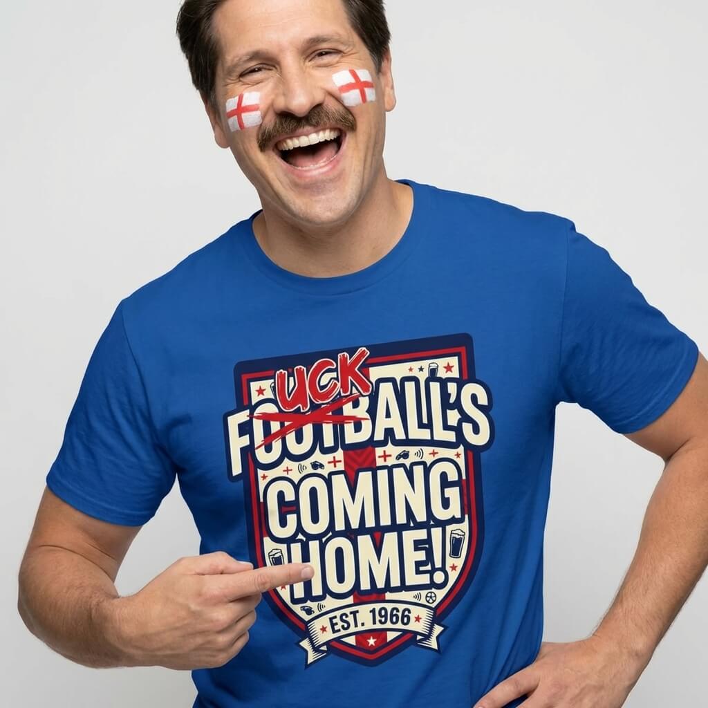 "Football’s Coming Home" Funny England Football Tee - Shit Shirt Club 