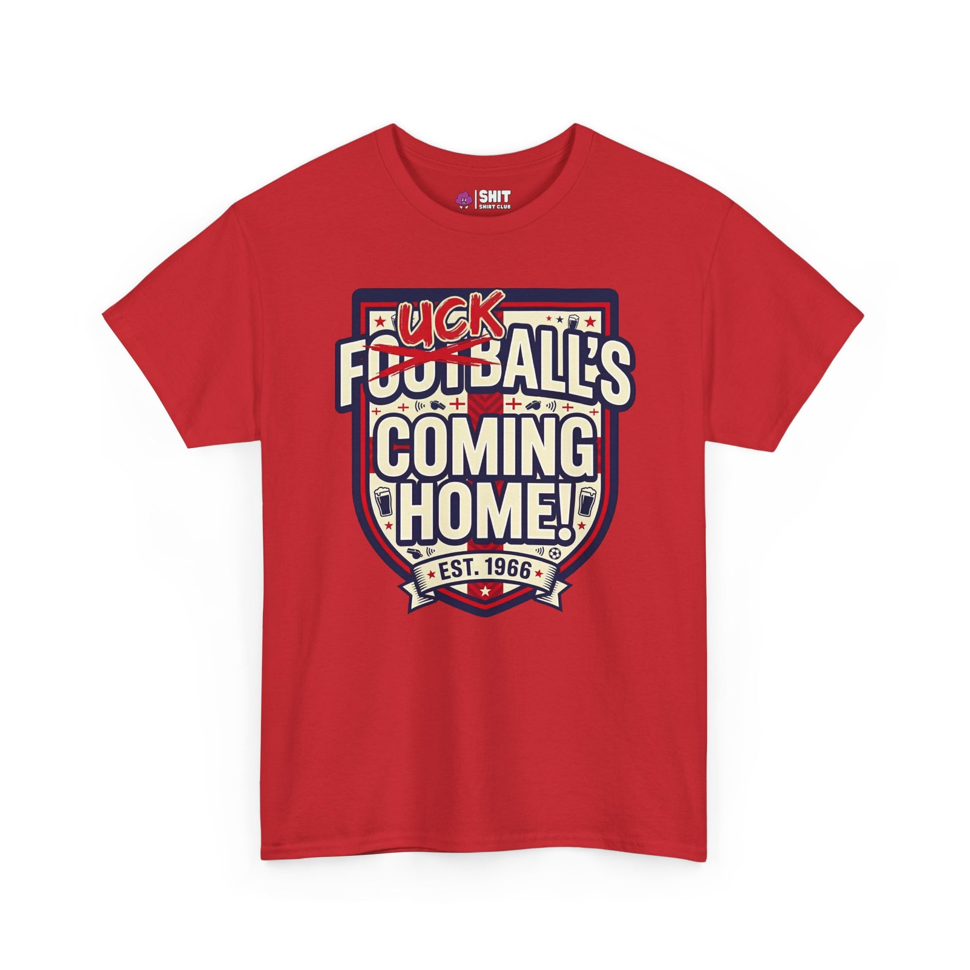 "Football’s Coming Home" Funny England Football Tee - Shit Shirt Club 