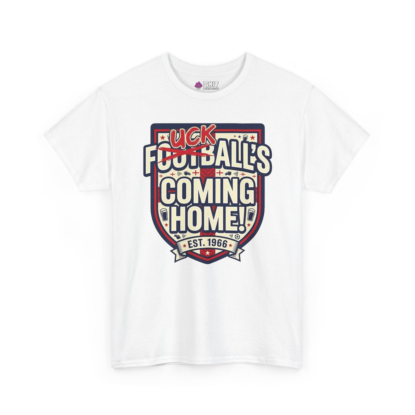 "Football’s Coming Home" Funny England Football Tee - Shit Shirt Club 
