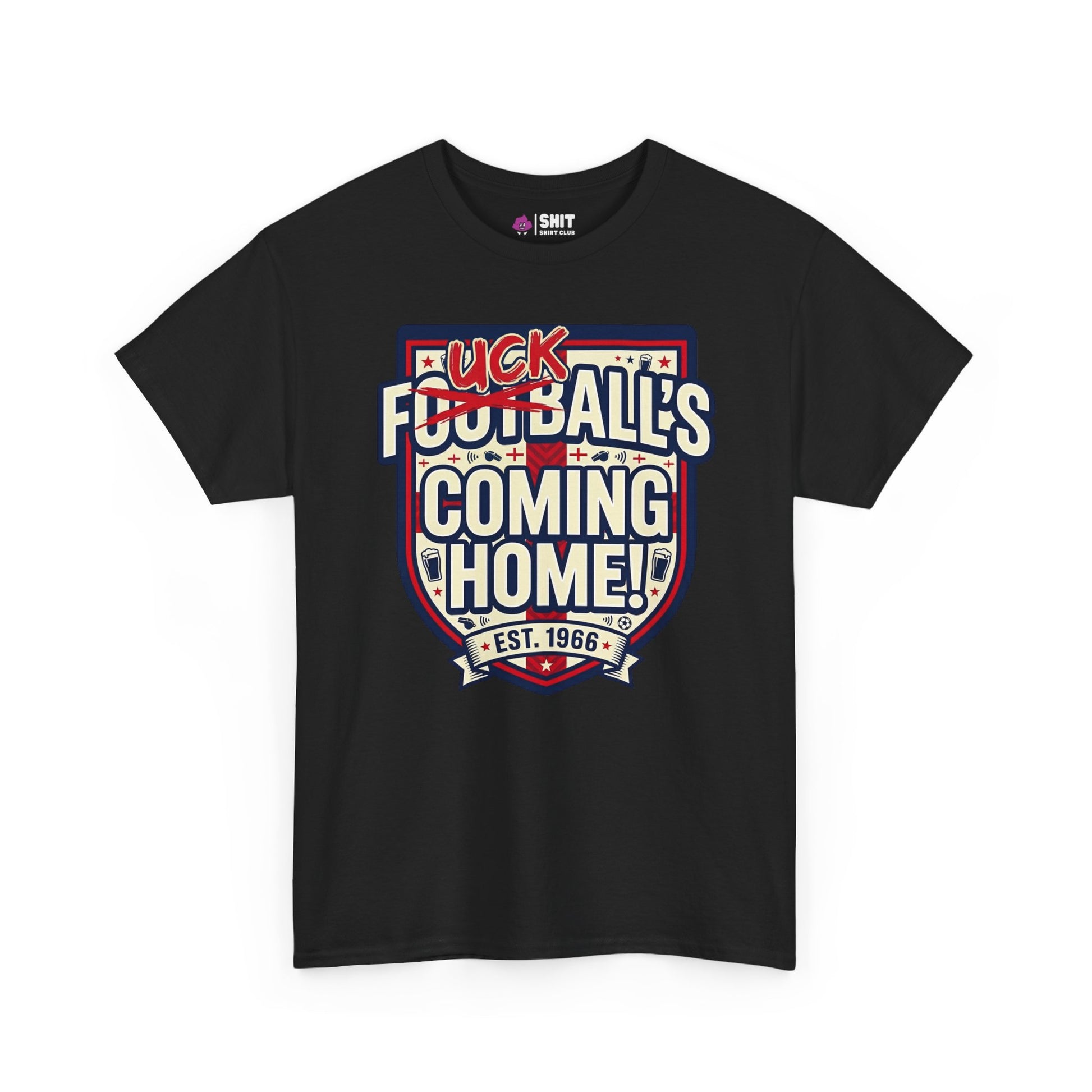 "Football’s Coming Home" Funny England Football Tee - Shit Shirt Club 