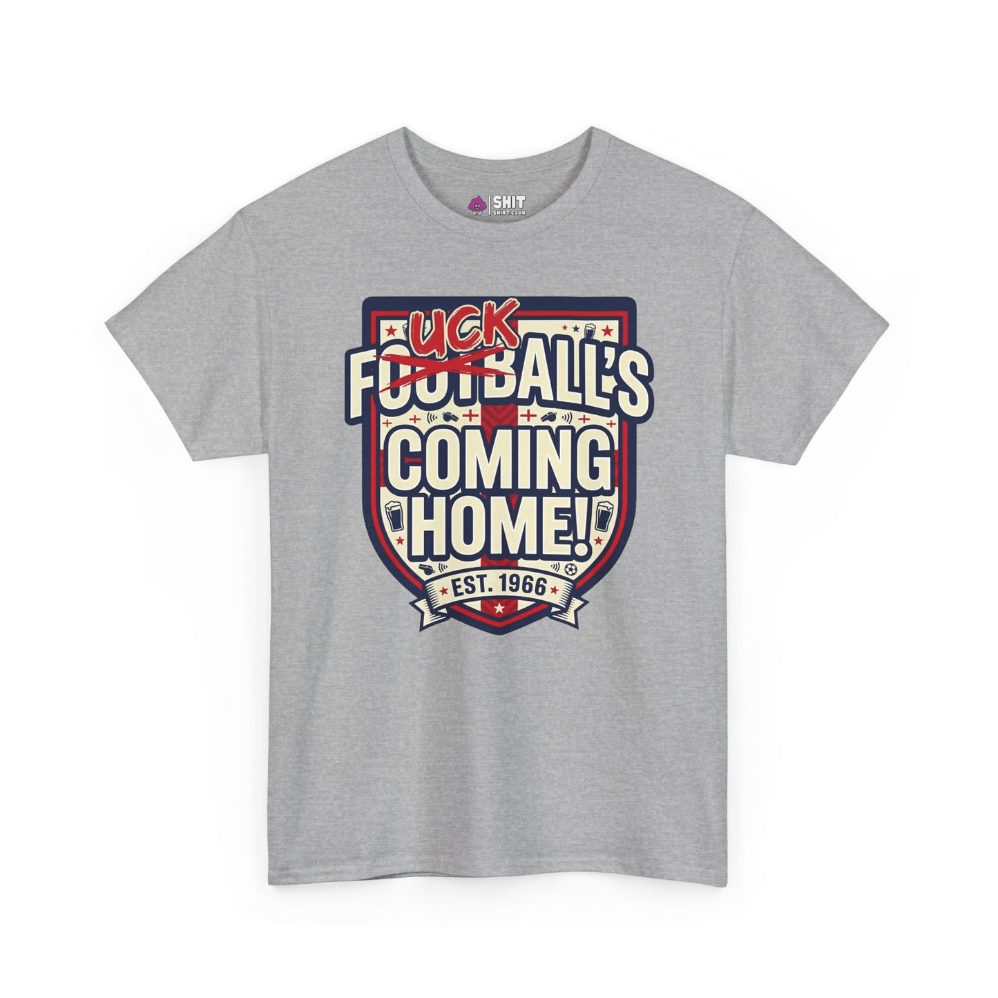 "Football’s Coming Home" Funny England Football Tee - Shit Shirt Club 