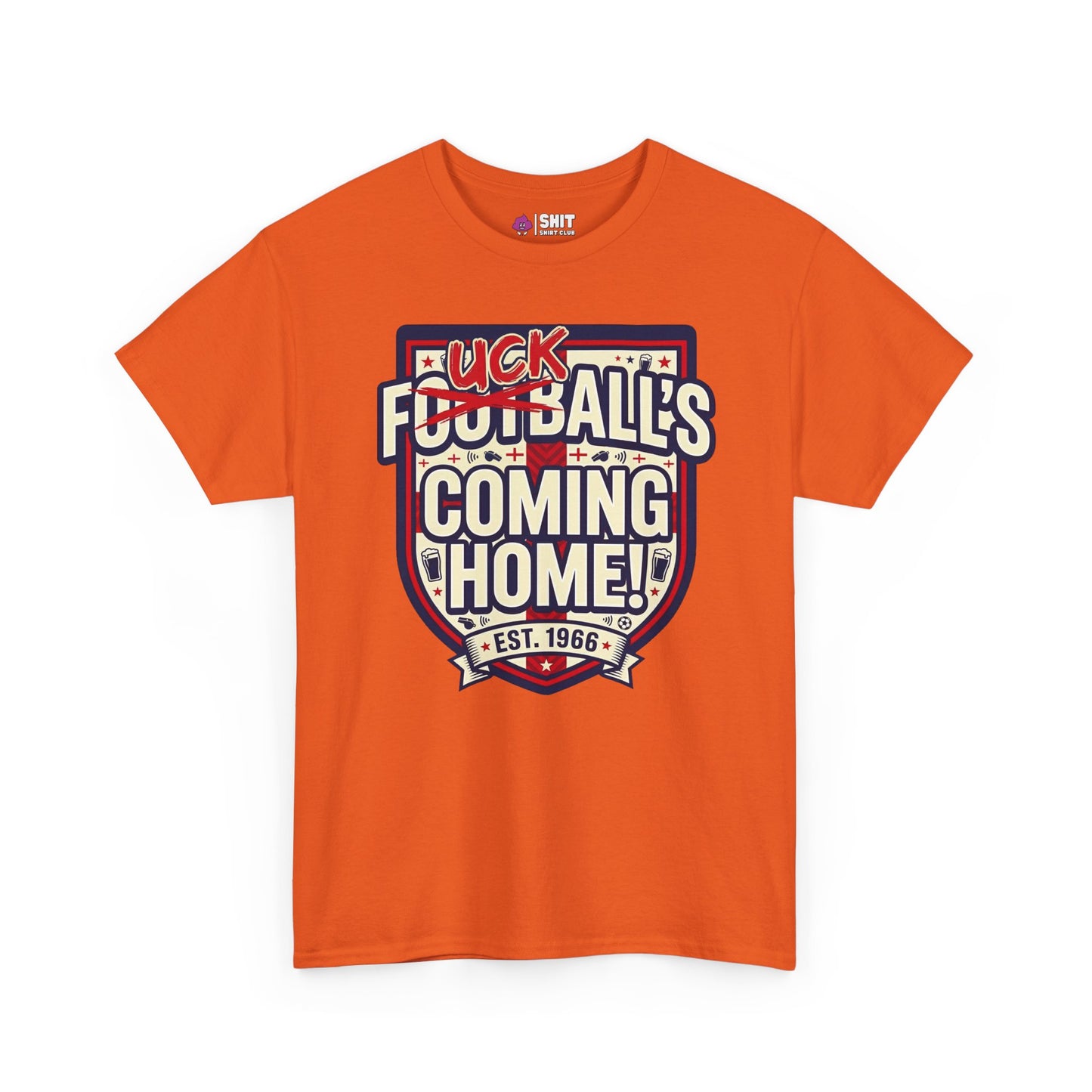 "Football’s Coming Home" Funny England Football Tee - Shit Shirt Club 