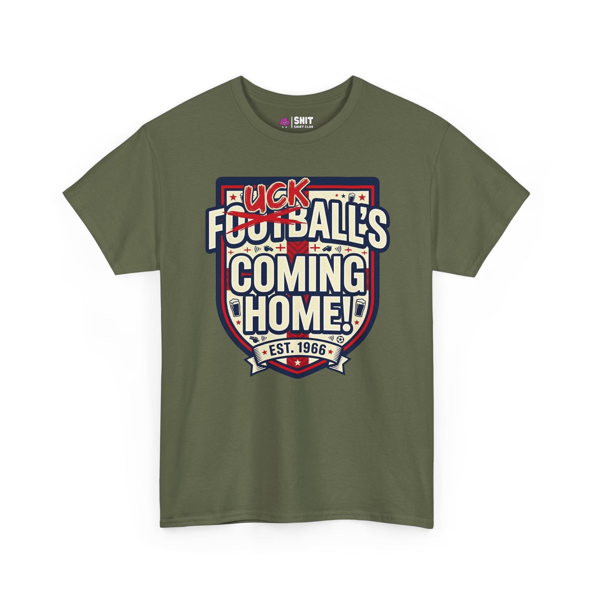 "Football’s Coming Home" Funny England Football Tee - Shit Shirt Club 