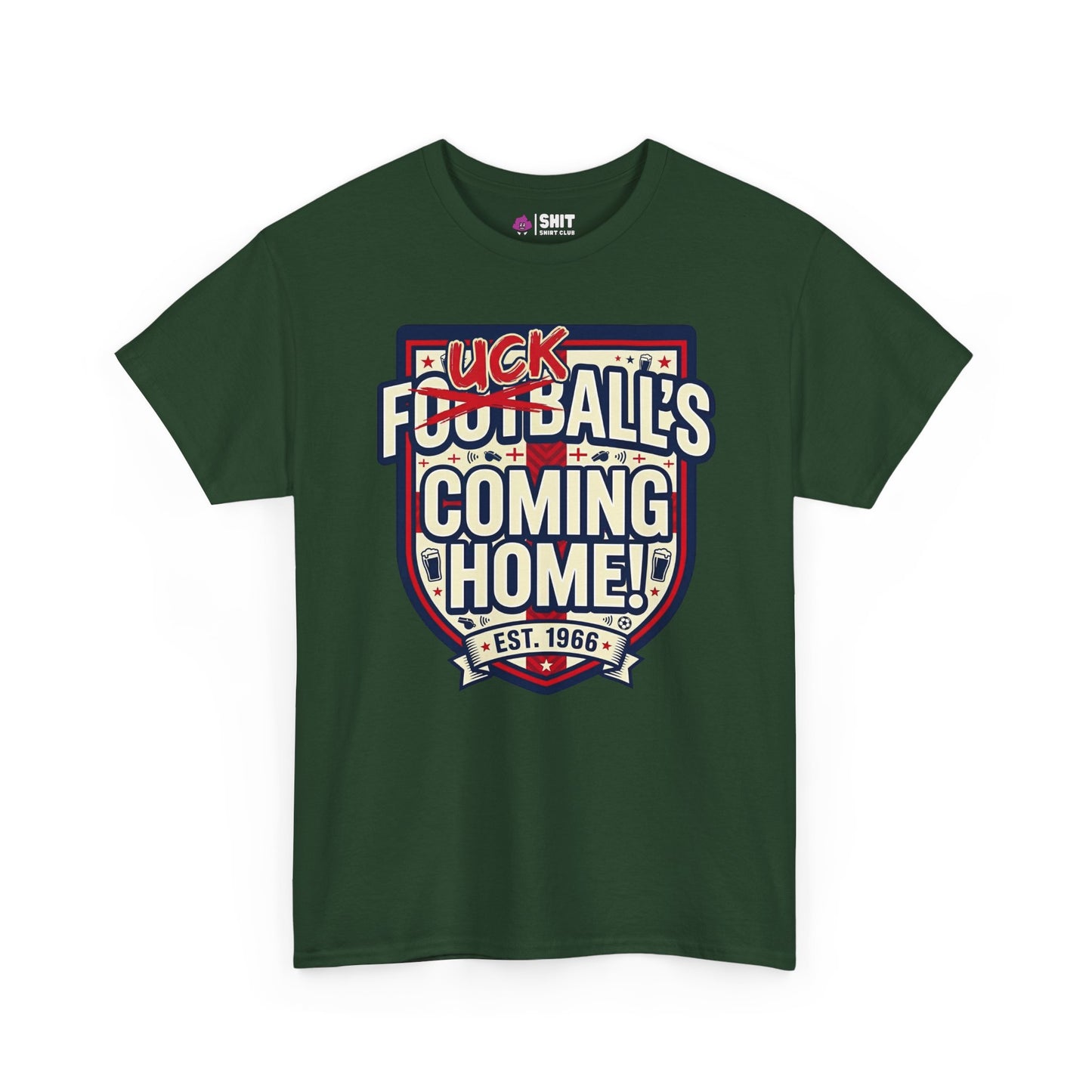 "Football’s Coming Home" Funny England Football Tee - Shit Shirt Club 