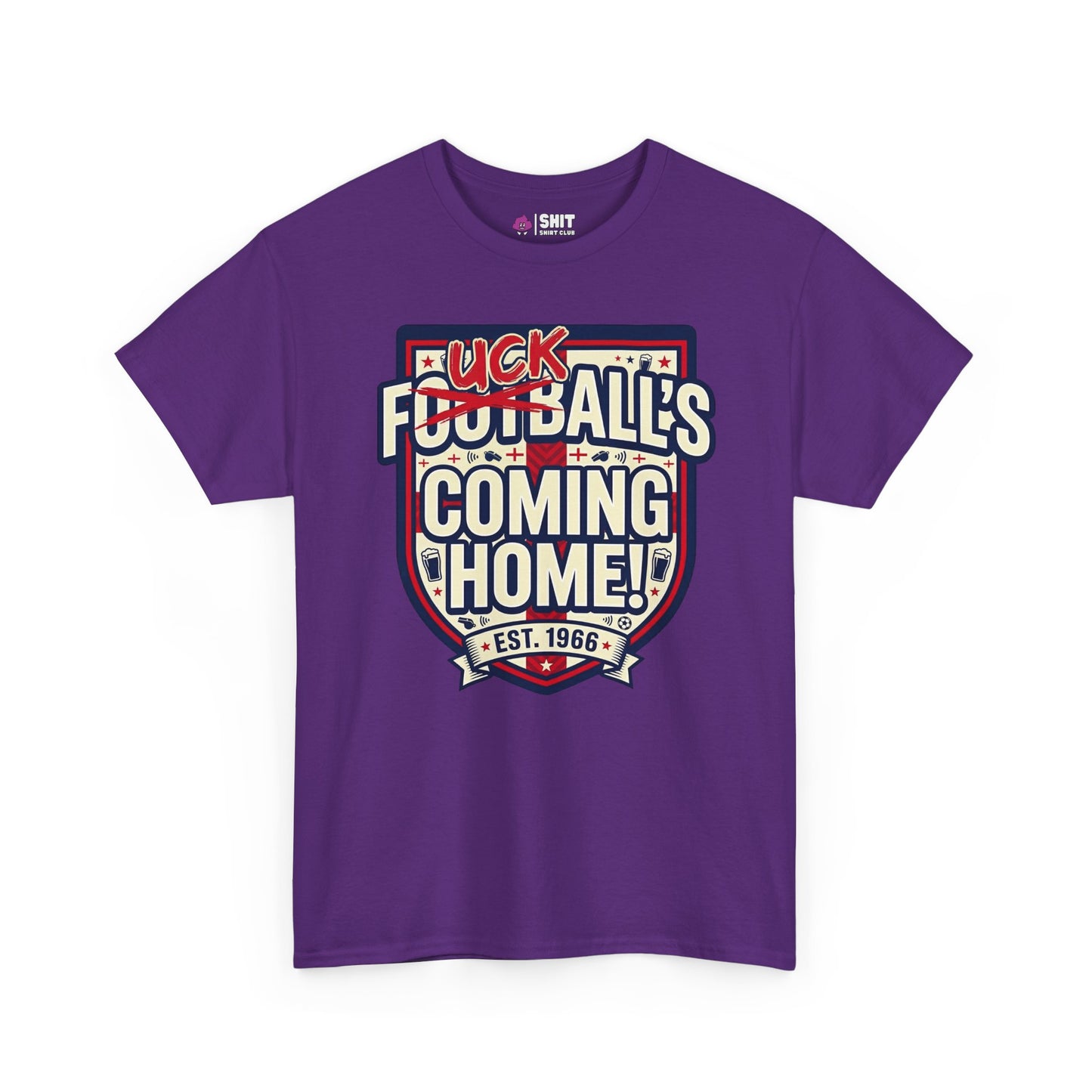 "Football’s Coming Home" Funny England Football Tee - Shit Shirt Club 