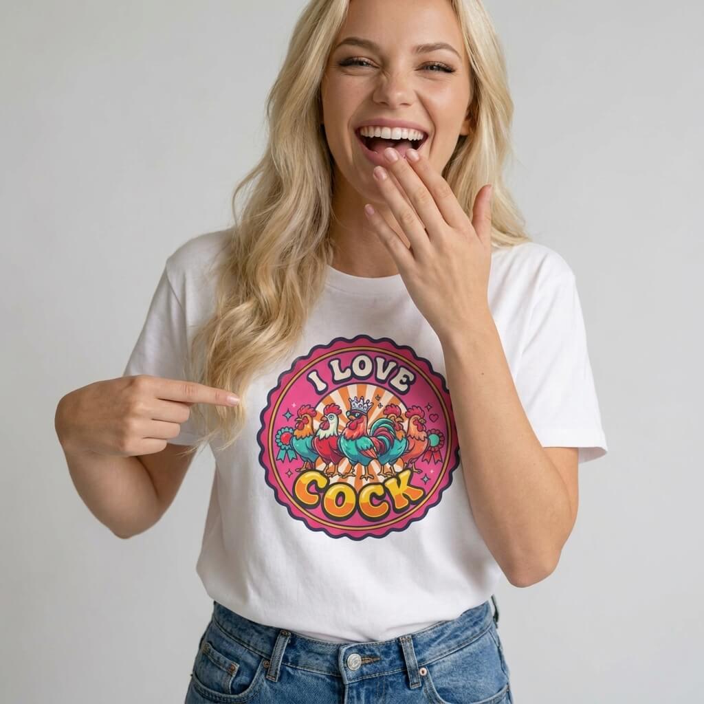 I Love Cock Hen Do Tee - Shit Shirt Club 