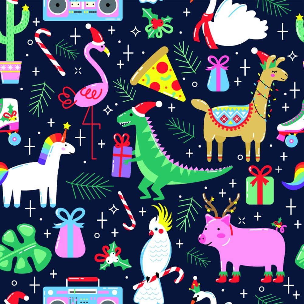 Jingle Jungle Christmas Pattern