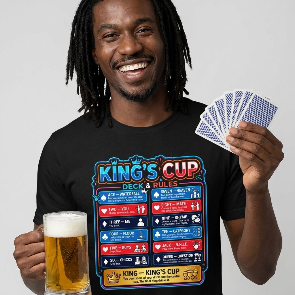 King's Cup Drinking Game Tee - Shit Shirt Club 