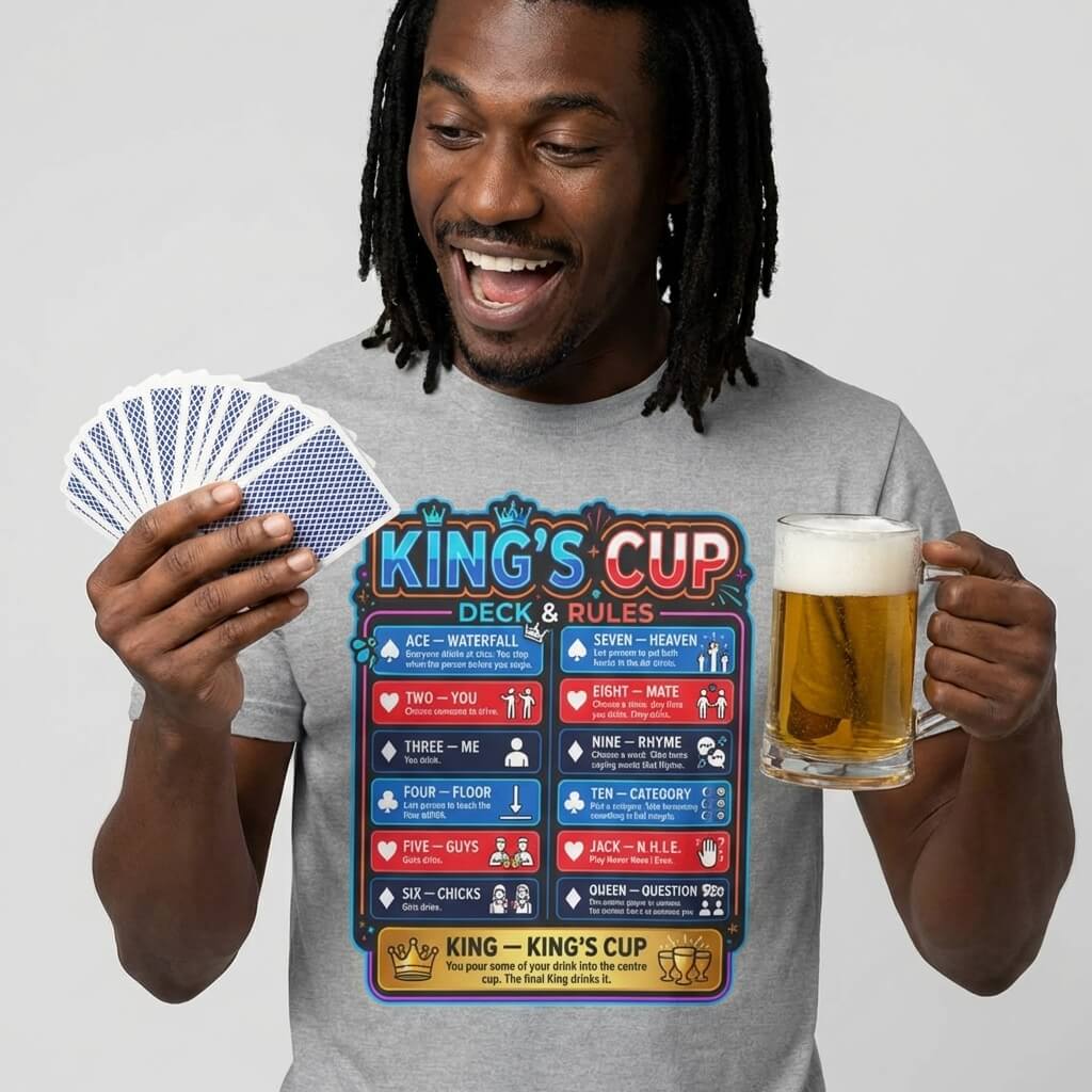 King's Cup Drinking Game Tee - Shit Shirt Club 