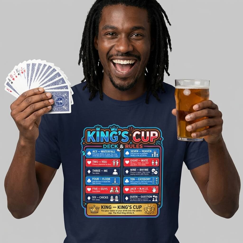 King's Cup Drinking Game Tee - Shit Shirt Club 