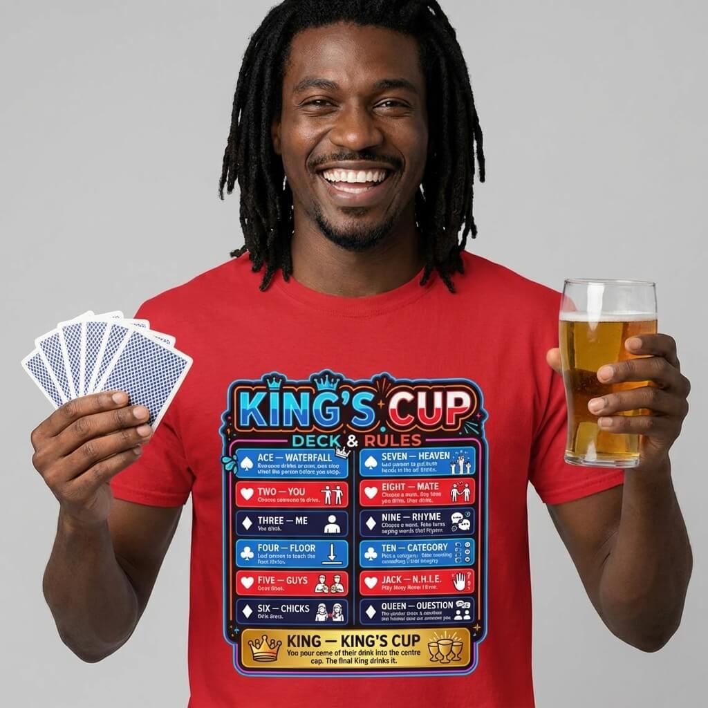 King's Cup Drinking Game Tee - Shit Shirt Club 