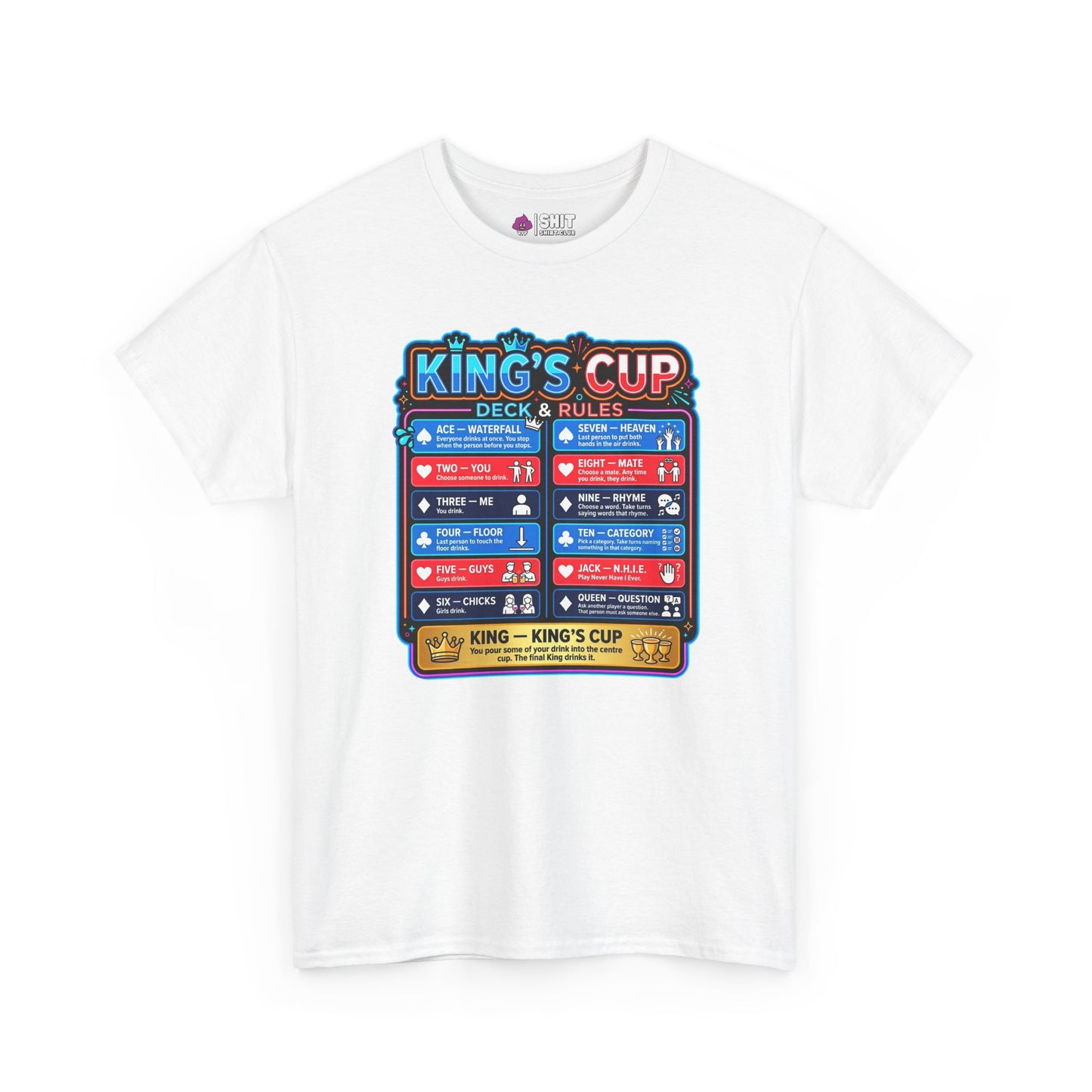 King's Cup Drinking Game Tee - Shit Shirt Club 