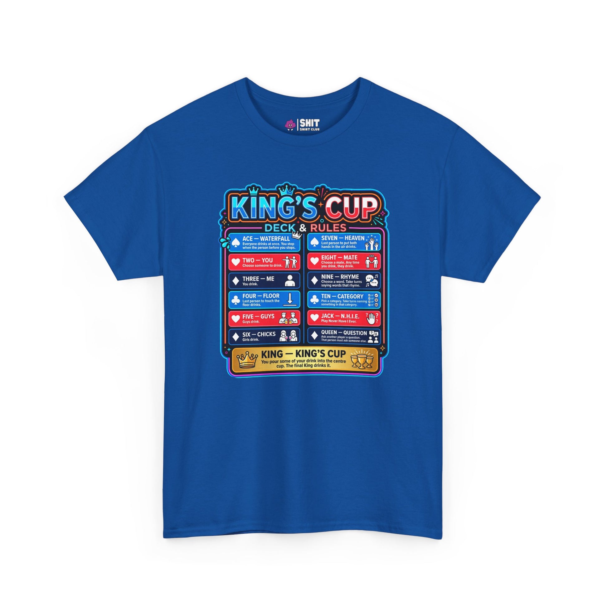 King's Cup Drinking Game Tee - Shit Shirt Club 