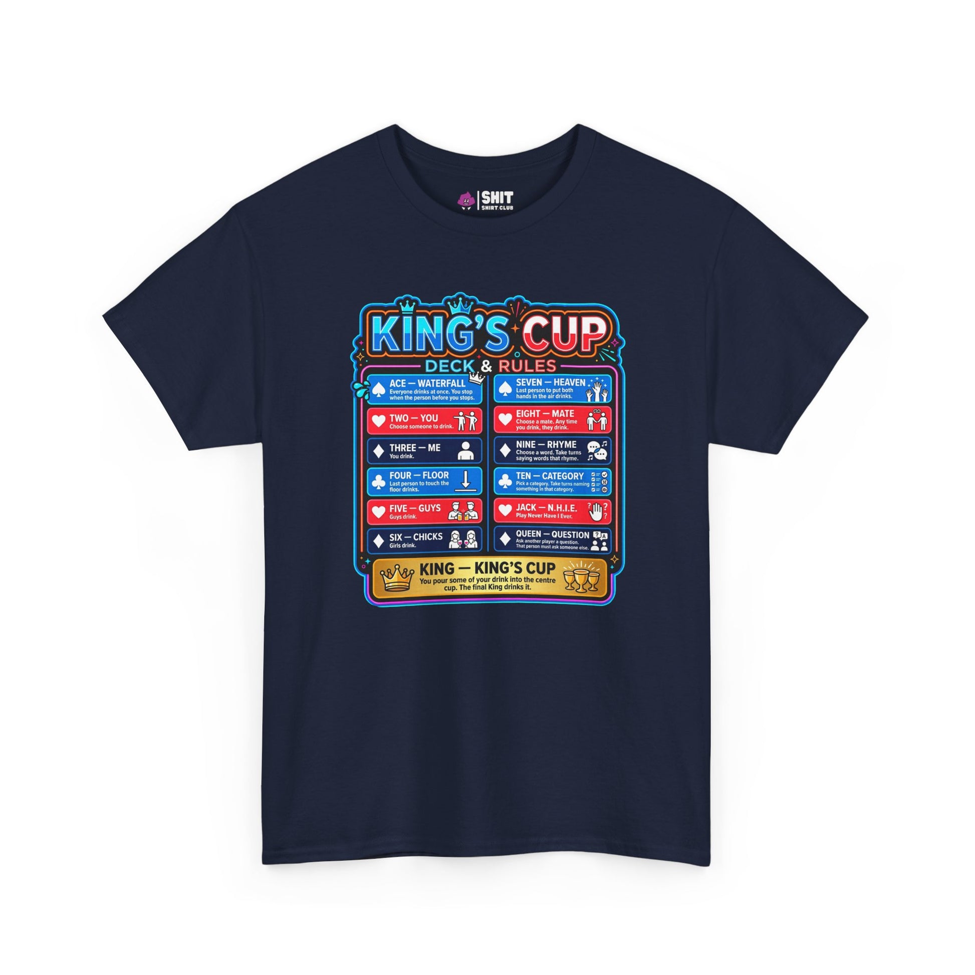 King's Cup Drinking Game Tee - Shit Shirt Club 