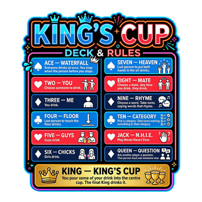 King's Cup Drinking Game Tee - Shit Shirt Club 