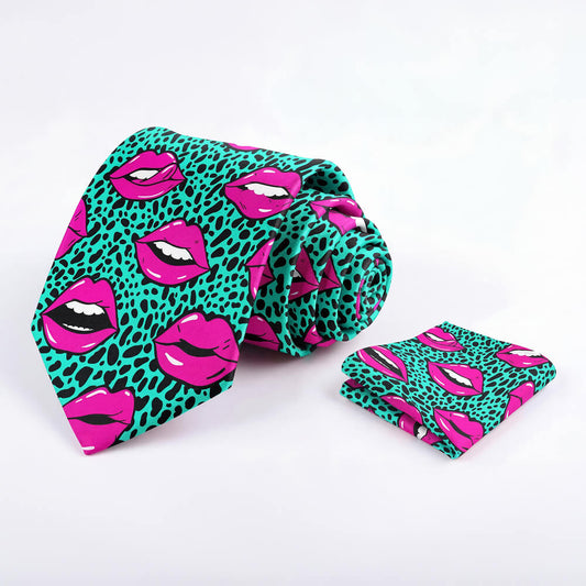 Leopard Kiss Tie Set - Shit Shirt Club 