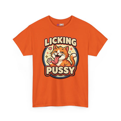 Licking Pussy Funny Cat Tee - Shit Shirt Club 
