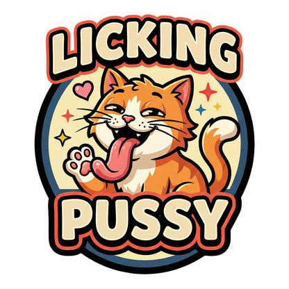 Licking Pussy Funny Cat Tee - Shit Shirt Club 