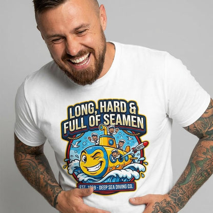 "Long, Hard & Full of Seamen" Funny Submarine Tee - Shit Shirt Club 
