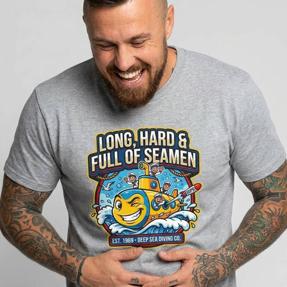 "Long, Hard & Full of Seamen" Funny Submarine Tee - Shit Shirt Club 