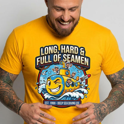 "Long, Hard & Full of Seamen" Funny Submarine Tee - Shit Shirt Club 