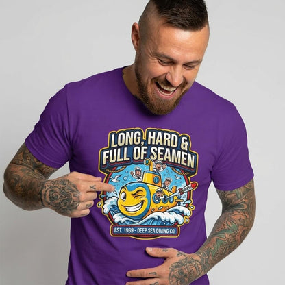 "Long, Hard & Full of Seamen" Funny Submarine Tee - Shit Shirt Club 
